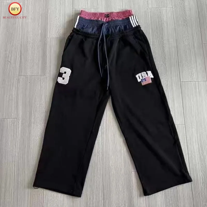 

25SS New Creative Individuality GRAILZ PROJECT G/R Men's Women's Relaxed Fit Drawstring Embroidered Wide-Leg Sports Sweatpants