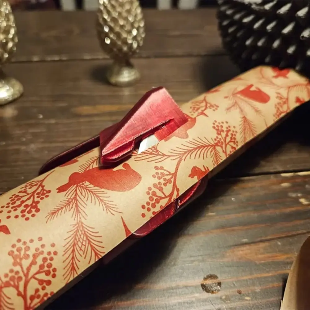 Portable Mini Christmas Wrapping Paper Cutter Replaceable Easy to Cut Packaging Paper Cutting Crafting Paper Cutting Machine