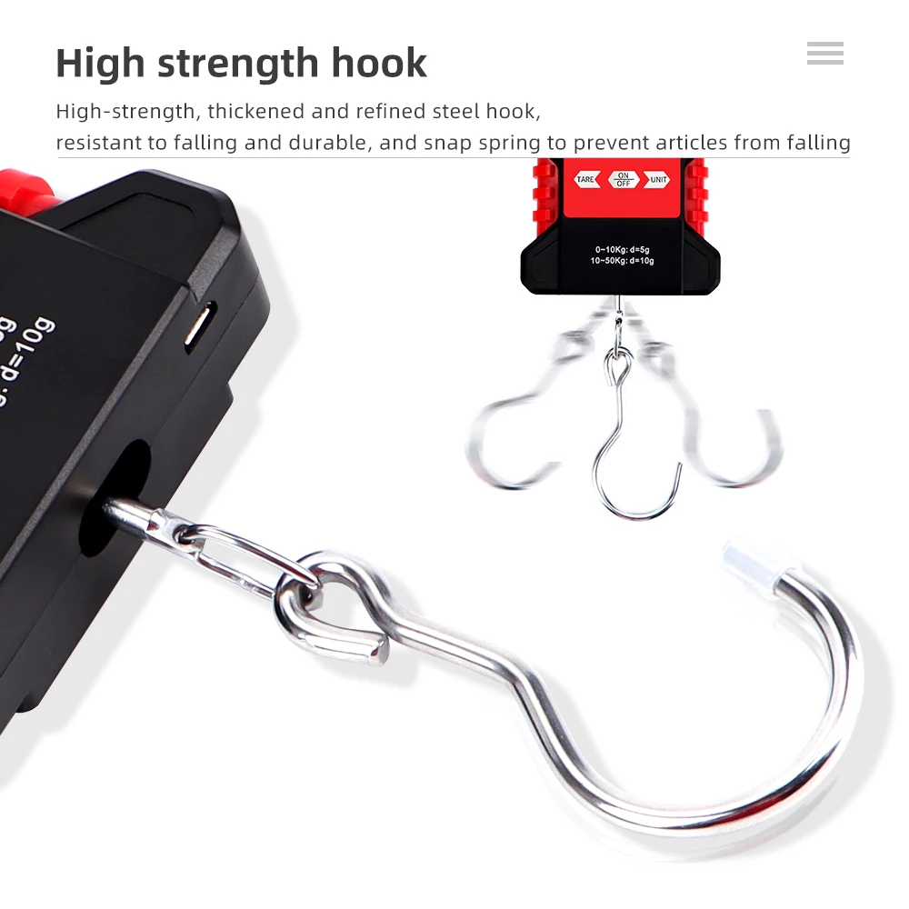 50 kg/5g Hängewaage Wasserdichte LCD-Display Digitale Waage Elektronische Waage Tragbare Angeln Reise Gepäck Waagen