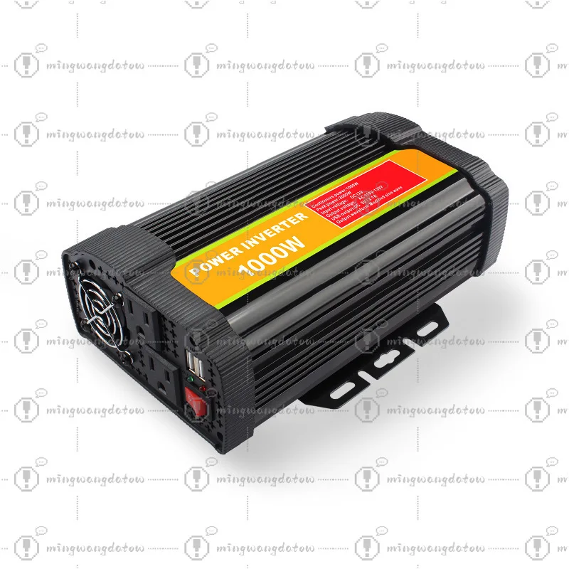 1000W High Power Car & Solar Inverter, DC 12V to AC 110V, with 2 USB Ports