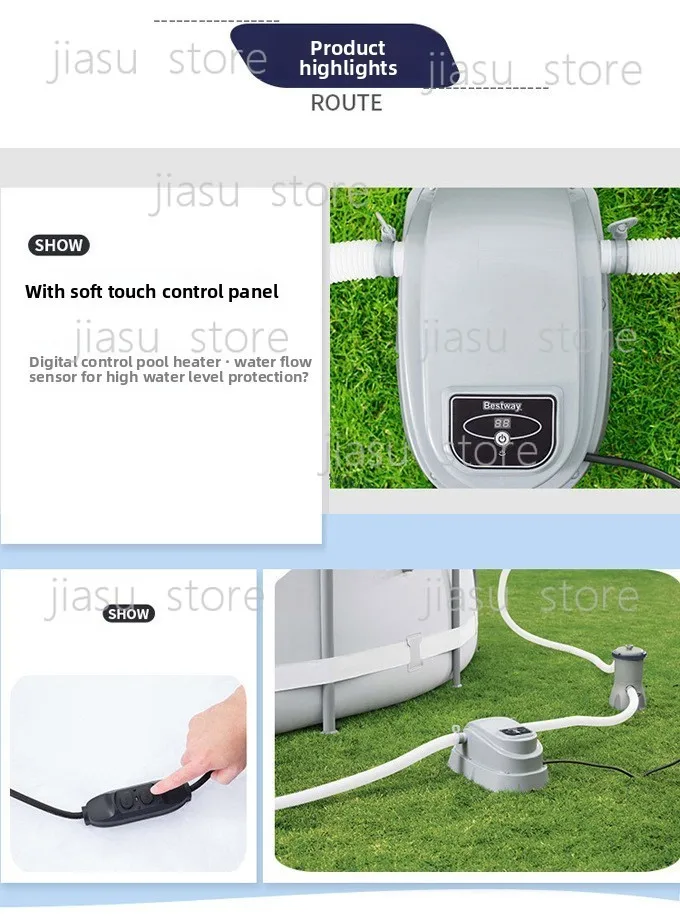 58259 Pool Water Heater, Electric Thermostat Heater for Above Ground Pool & Spa Accessories