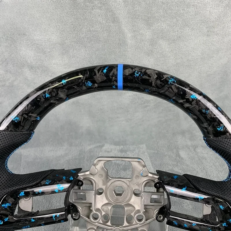 

Forged Carbon Fiber Steering Wheel Durable 2014 to 2017 Compatible Auto Part with Non Slip Surface for Enhanced Driving Control