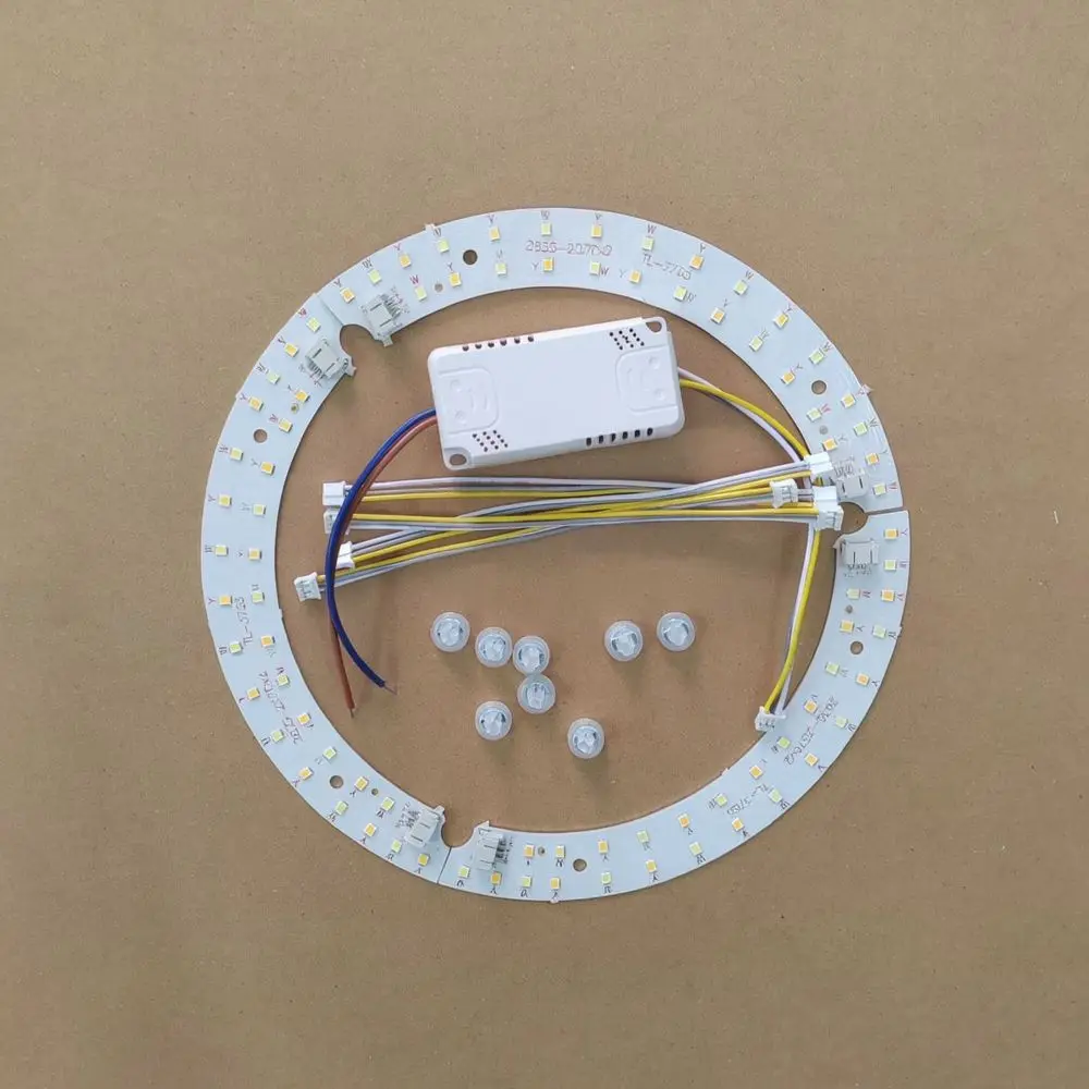 Replacement LED Strip Light Module For Pumpkin Ceiling Lamps Three Color Dimmable Curved Lens Lighting Board Repair Parts