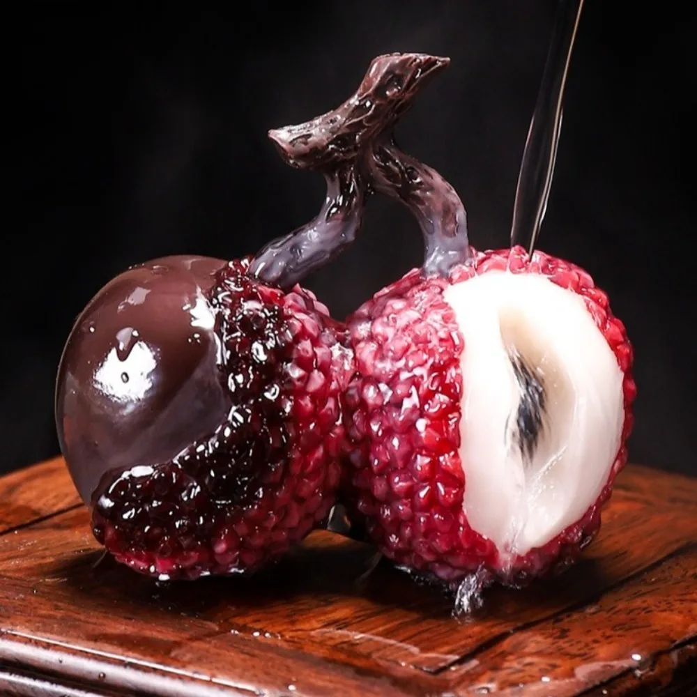 

Color Changing Chinese Tea Pet Tea Ceremony Resin Desktop Ornaments Waxberry Pomegranate Tea Play Set Accessories
