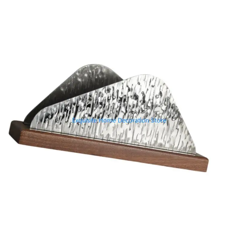 L5BF Fashion Crackle Finish Tissue Dispenser Multifuntional Table Accessory Suitable for Dining Kitchen and Coffee Shops