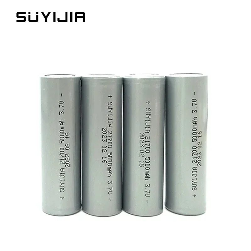 New 3.7V 21700 Rechargeable Lithium Battery 5000mAh 40A High Rate Lithium Battery Power Tool Electric Vehicle Solar LED System