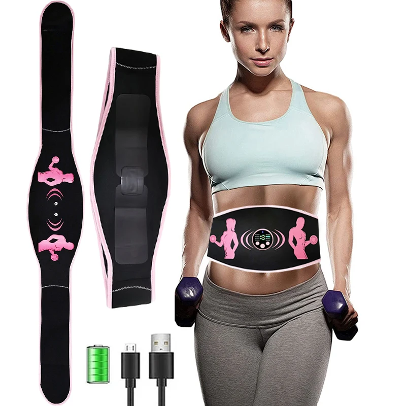 EMS Muscle Stimulation Abs Abdominal Belt Trainer Stimulator Massage Fitness Slimming Massager Belly Weight Loss Body Shaping