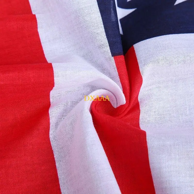 DXAA American Flag Bandanas Novelty Motorcycle Face Mask Square Scarf Headwear Handkerchief Cowboy Wrap for Men Women