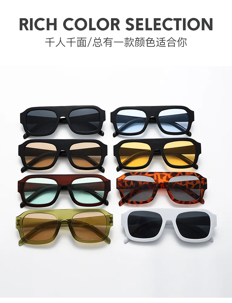 Europäischen Amerikanischen Stil Sonnenbrille Frauen Quadratische Form Große Größe Sonnenbrille Frauen Angeln Fahren Männer Sonnenbrille – Detail 3