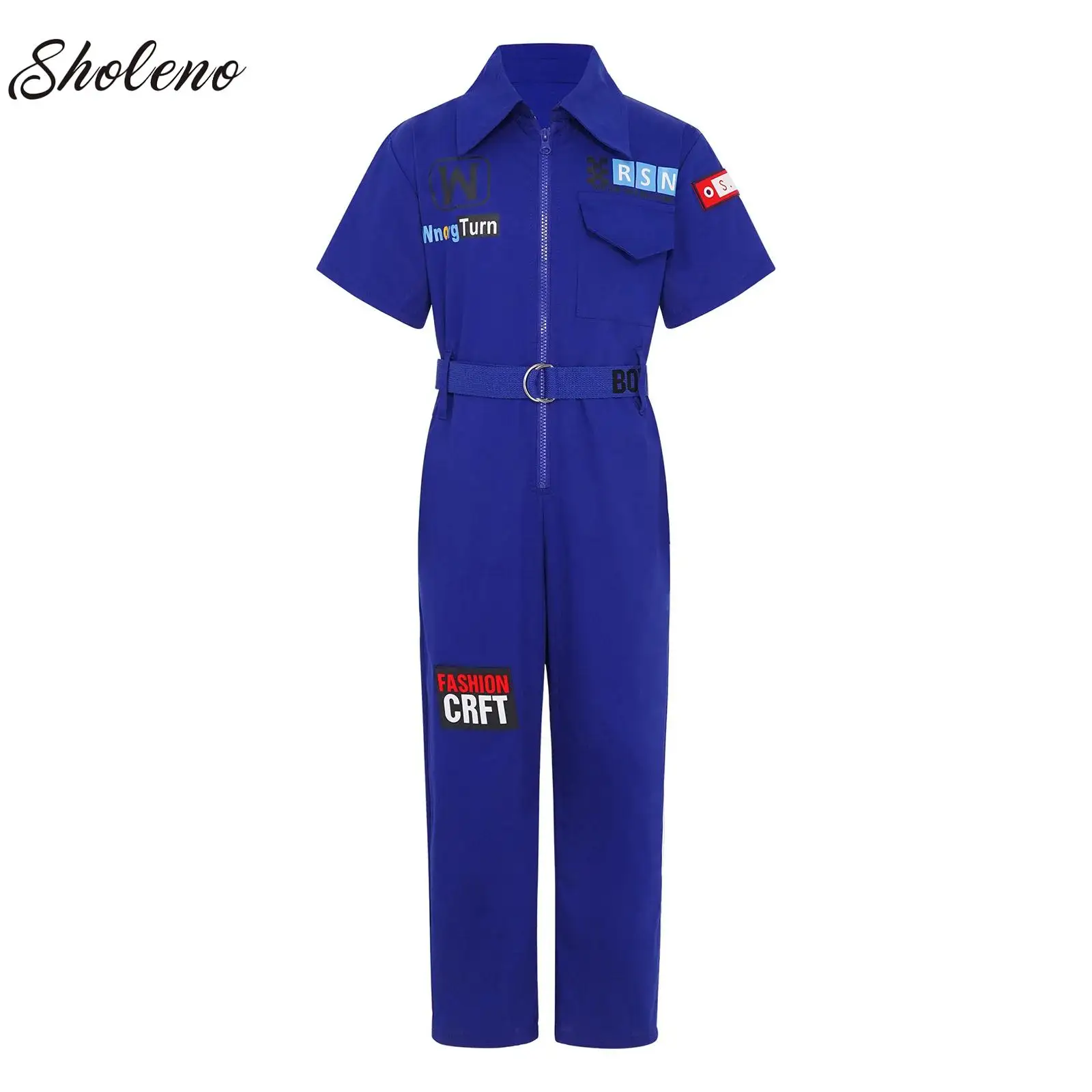 

Kids Street Dance Solid Overalls Rompers Boys Hip Hop Bodysuit Girls Cargo Pants Workwear Jumpsuit Clothes Children Streetwear