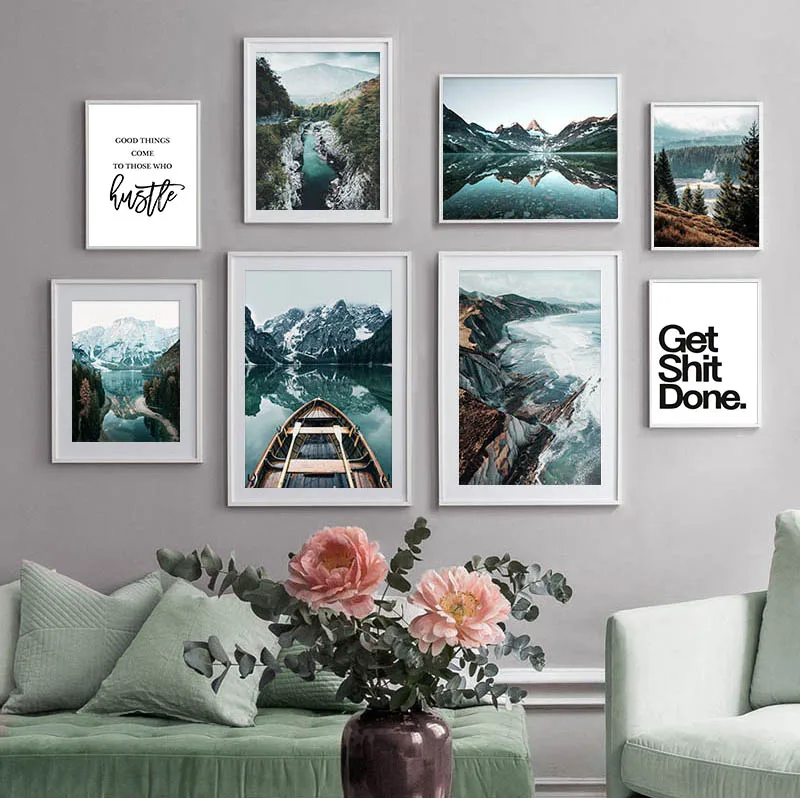 Gatyztory painting by numbers For Adults Seascape Wall Canvas Art Picture Acrylic Paint by number Mountain Landscape DIY Kit