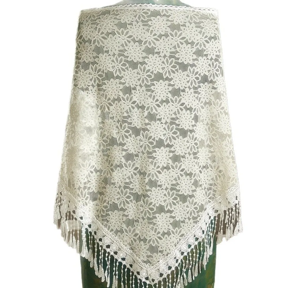 Trendy Evening Gown Shawl Wraps for Women Elegant Fashion Dress Shawl Summer Breathable Fringe Lace Shawl for Evening Dresses