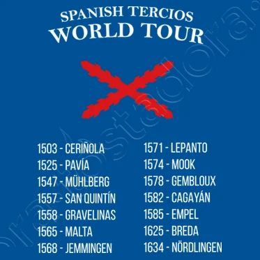 Batallas De Los Tercios. Spanish Tercios World Tour T Shirt. New 100% Cotton Short Sleeve O-Neck T-shirt Casual Mens Top