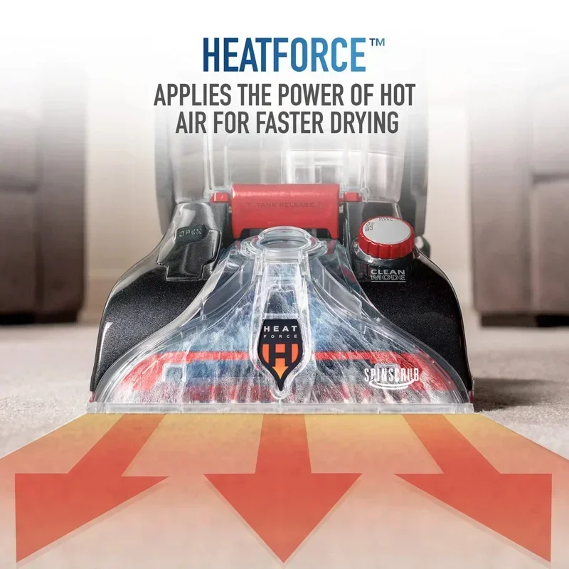 QWHoovvers,Black Power Scrub Elite Pet Upright Carpet Cleaner Shampooer,Lightweight Machine,With Storage Mat,FH50250B