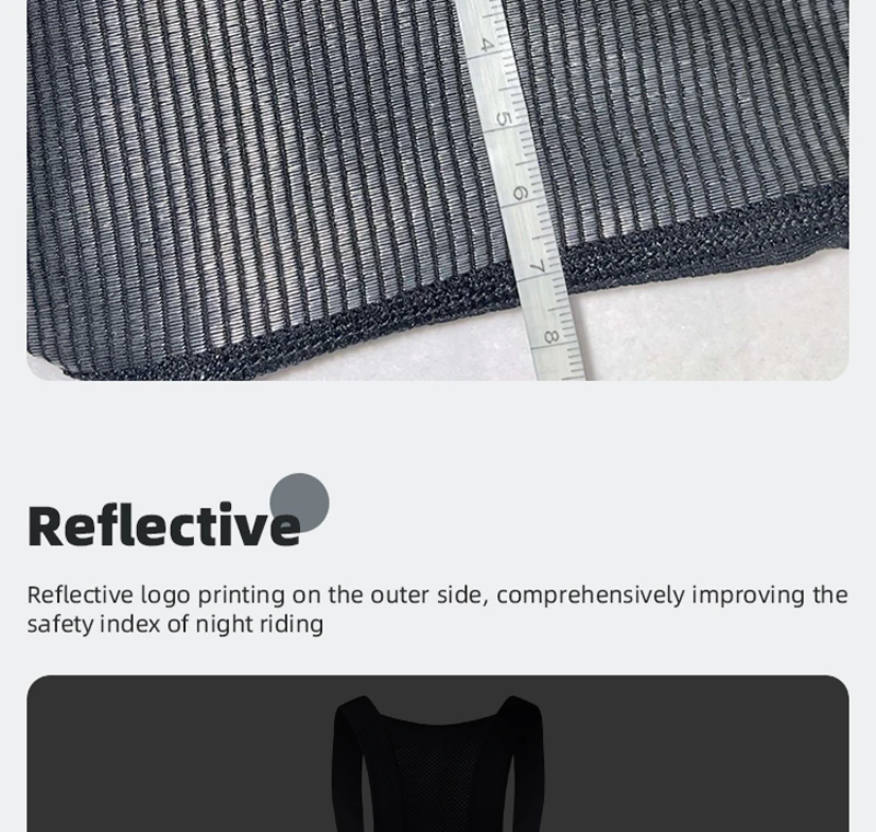 YKYWBIKE Herren-Radsport-Trägerhose, Italien-Schnittstellenpolsterung, 7-Stunden-Fahrrad-Trägerhose, Pro-Sommer-Rennrad-Trägerhose – Detail 20