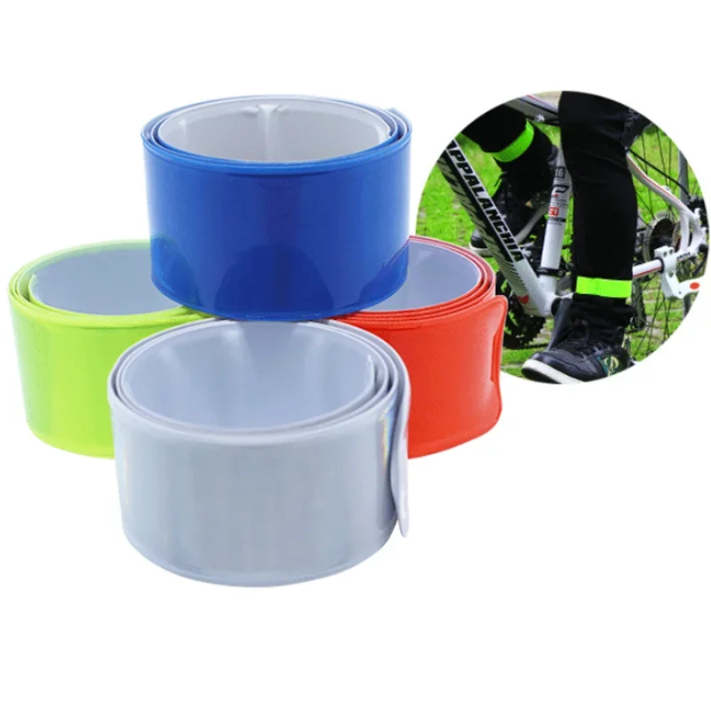 1pc Reflective Tape  glow in the dark Fluorescent Strip night running Warning Wristband Bike Safe Bicycle Bind Pants Leg Strap