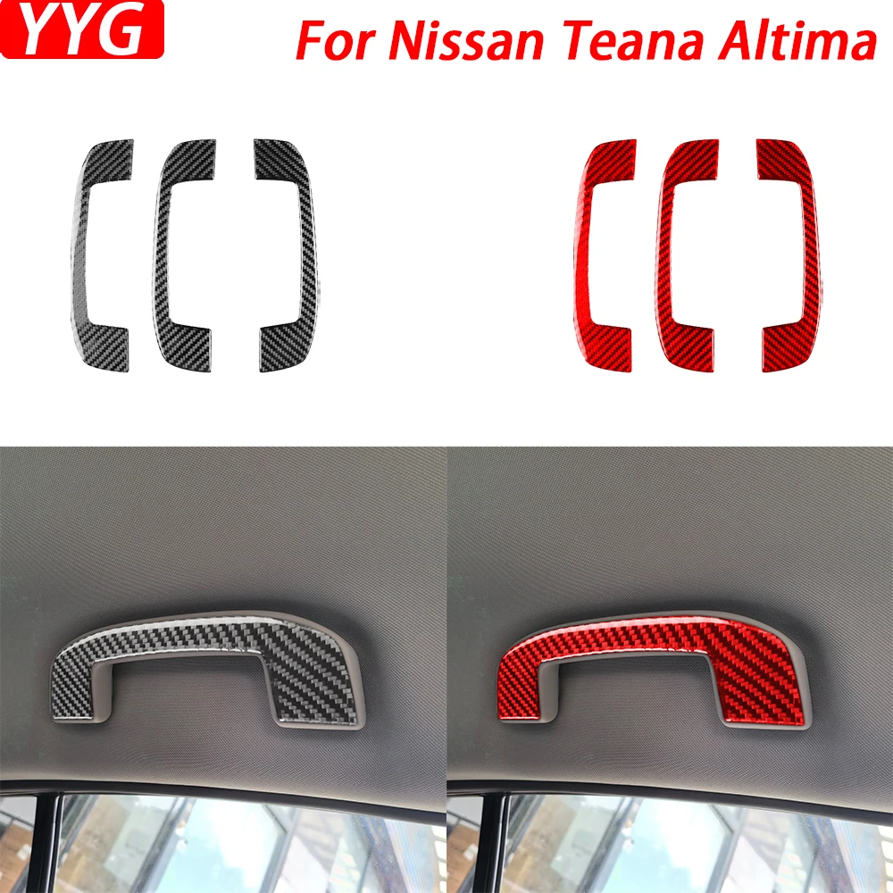 

For Nissan Teana Altima 2019-2024 Carbon Fiber Roof Handle Panel Decorative Cover Car Interior Decoration Accessories Sticker