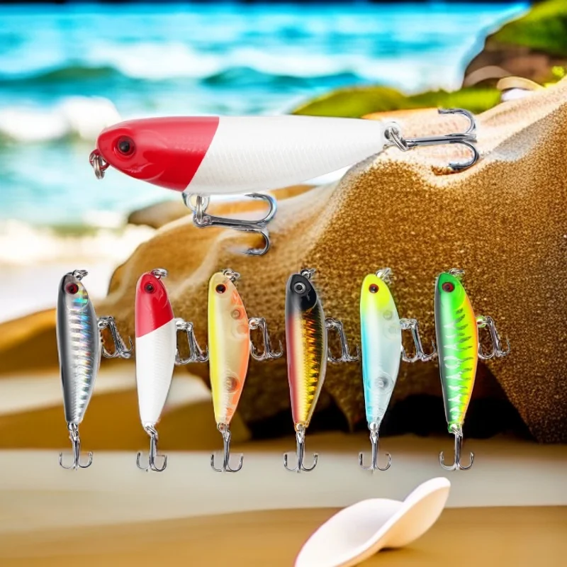 Floating Pencil Fishing Lure, TopWater Quality Hard Bait, Trout Crankbait Wobbler, DW62, 5cm, 5G, 1Pc