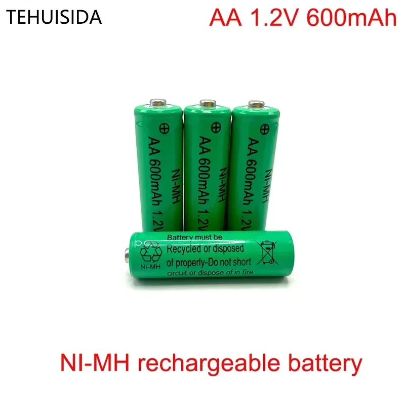 AA Rechargeable Battery 600mAh 1.2V NI-MH for Microphone Camera Remote Control MP3/MP4 Player Electric Shaver Flashlight