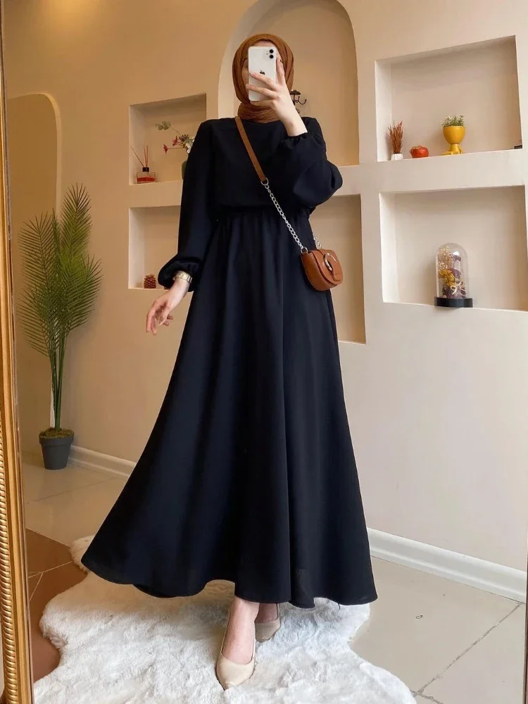 Women Muslim Abaya Dress India Abayas Ramadan solid Dubai Turkey Islam Morocco Kaftan Robe Longue Vestidos Largos Autumn 2022