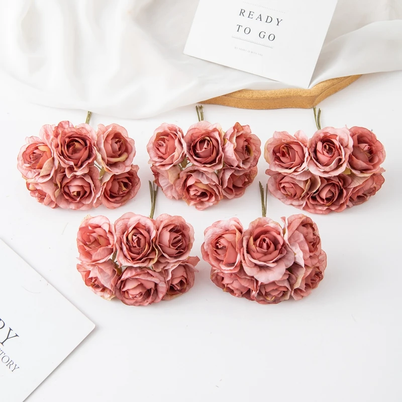 Künstliche Blumen, gefälschte Rosen, Blumensträuße, Dekoration für Zuhause und Zimmer, Accessoires, Kränze, Blumenarrangements, Hochzeitsgeschenk, Geschenkbox, Scrapbooks. – Detail 13