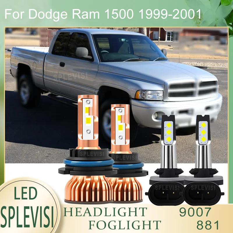 

Easy Installation No Modification Needed Quiet Operation 9007 881 LED Headlight Foglight For Dodge Ram 1500 1999 2000 2001