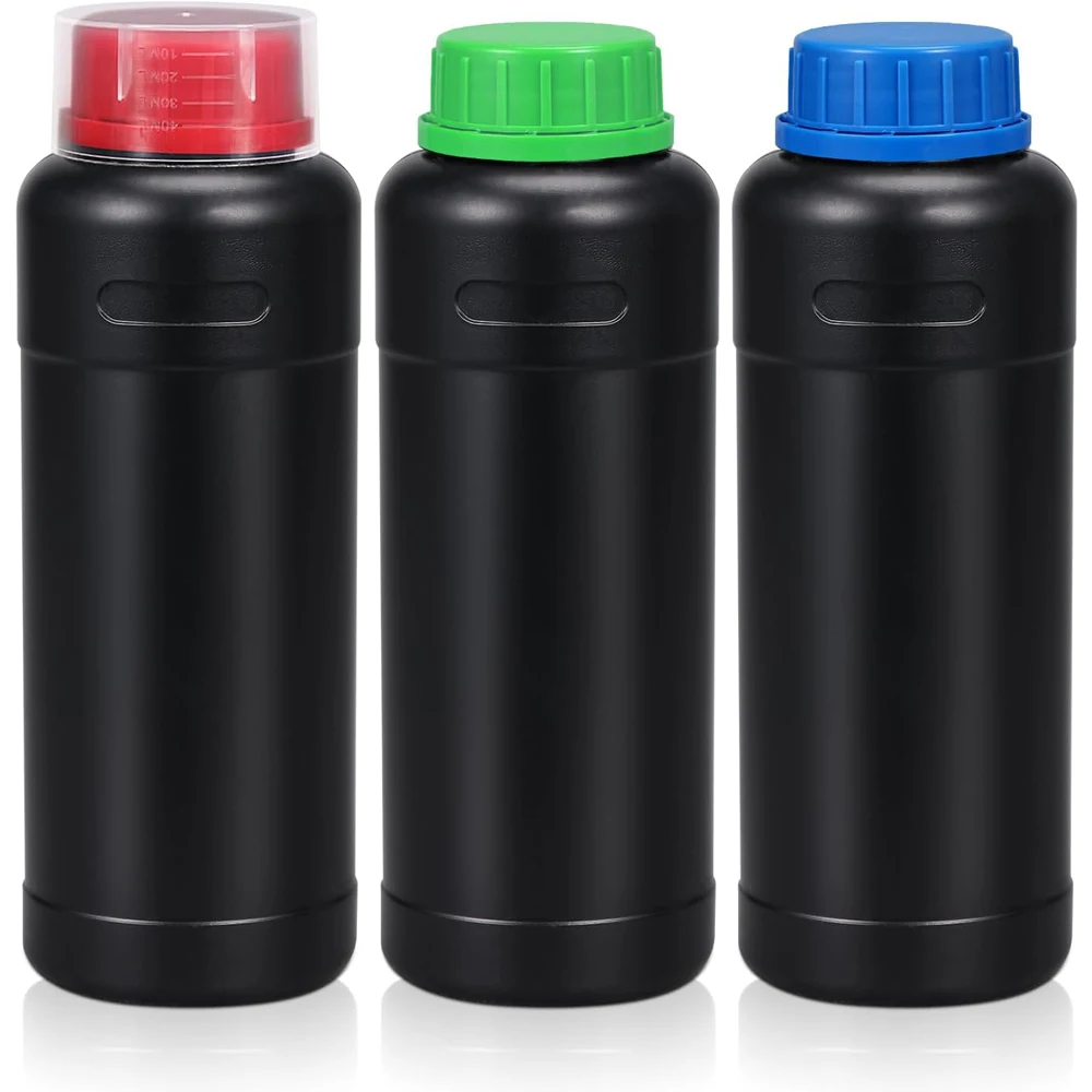 Darkroom Chemical Storage Bottles Photographic Plastic Containers with lids Empty Liquid Container for Film Photo Developing