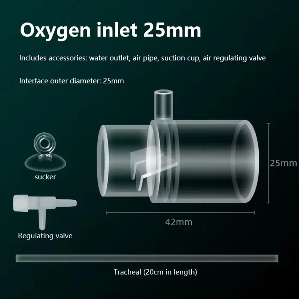 

Acrylic Fish Tank Filter Outlet Clear Filter Outlet Pipe Fish Tank Aeration Outlet 16/20/25mm Detachable Increasing Oxygen