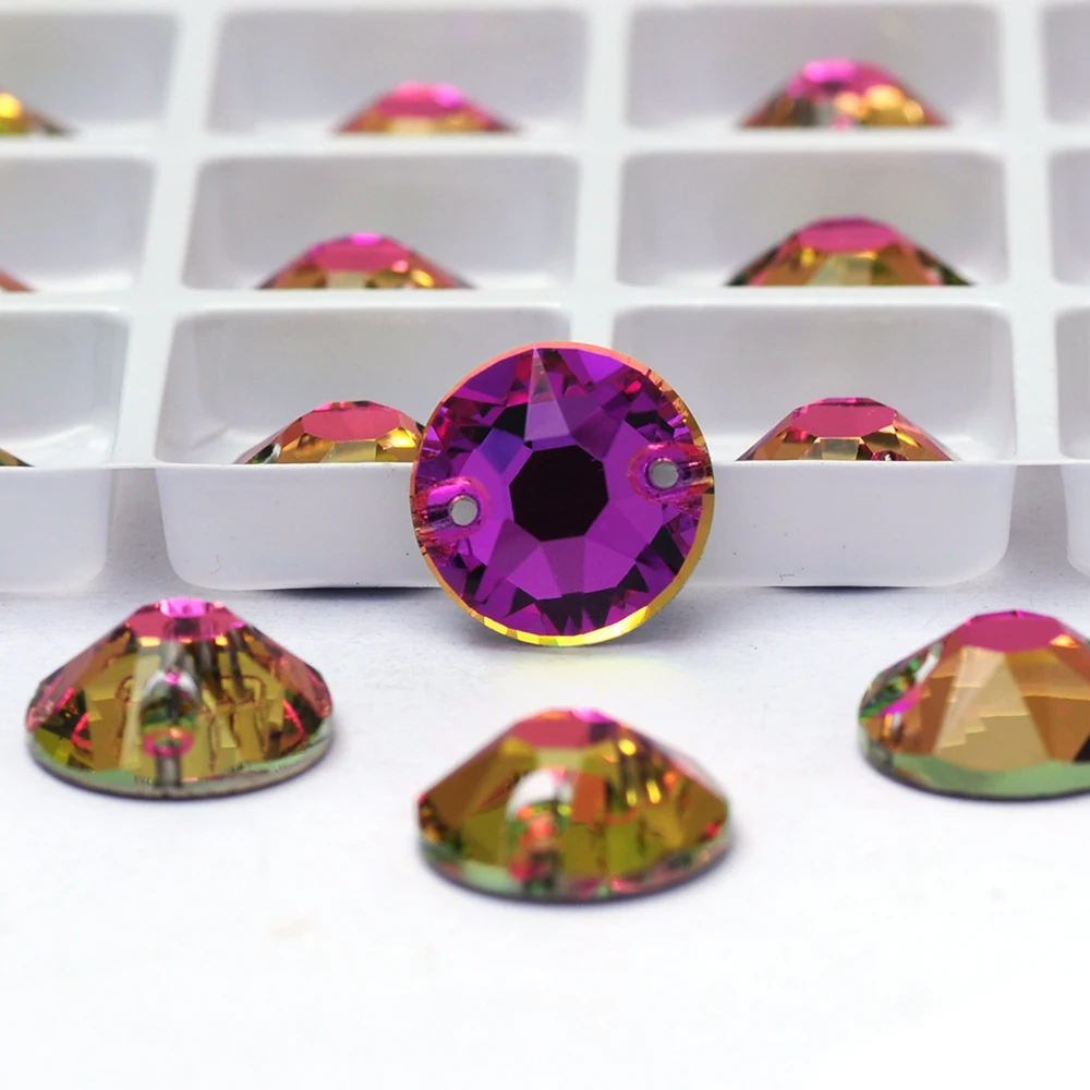 PUBRILEX Glas K9 Nähsteine Strass mit abgeschrägten Kanten XIRIUS Flache Rückseite Aufnähbare Strasssteine für Kleidung, Taschen und Accessoires – Detail 15