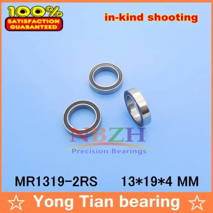 

NBZH Bearing 200 pcs free shipping MR 1319-2RS The Rubber Sealing Cover Thin Wall Deep Groove Ball Bearings 13*19*4 MM