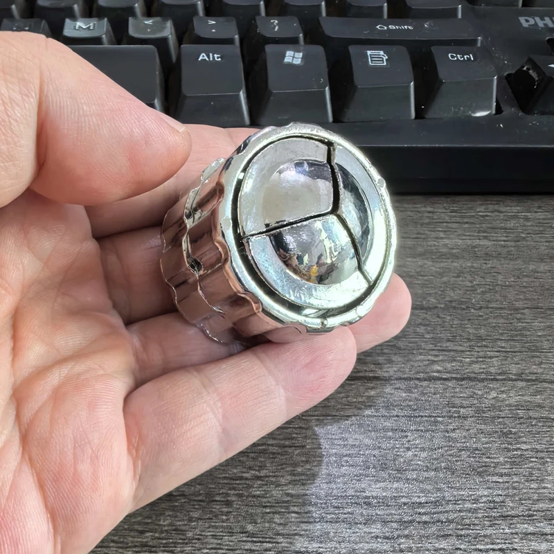 لغز اسطوانة معدنية مصبوبة، ألعاب تعليمية فكرية للبالغين والمراهقين والأطفال، اختبار منطق الذكاء