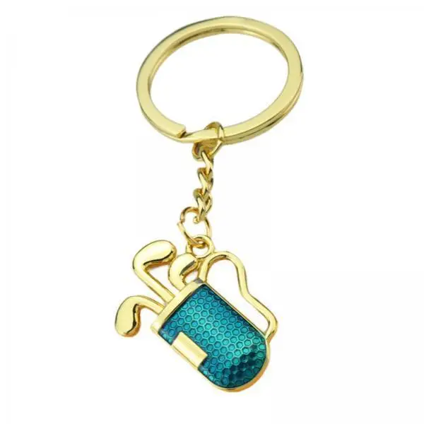 Zinc Alloy Golf Tube Keychain Sports Pendant Cute Bag Keyring Accessory for Backpack Decoration