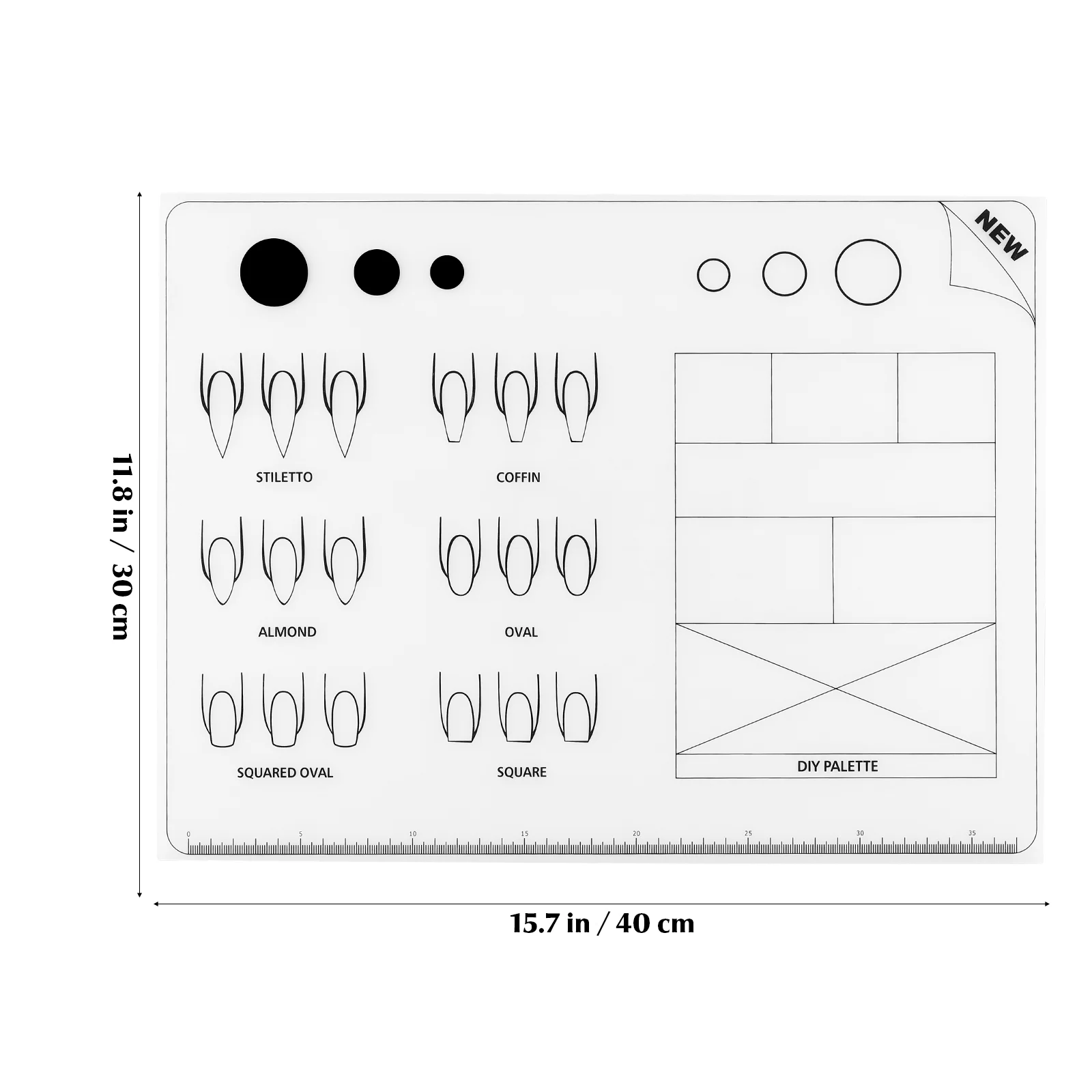 Nail Coloring Pad Kit Acrylic Training Mat Set Manicure Mats Practice Silica Gel