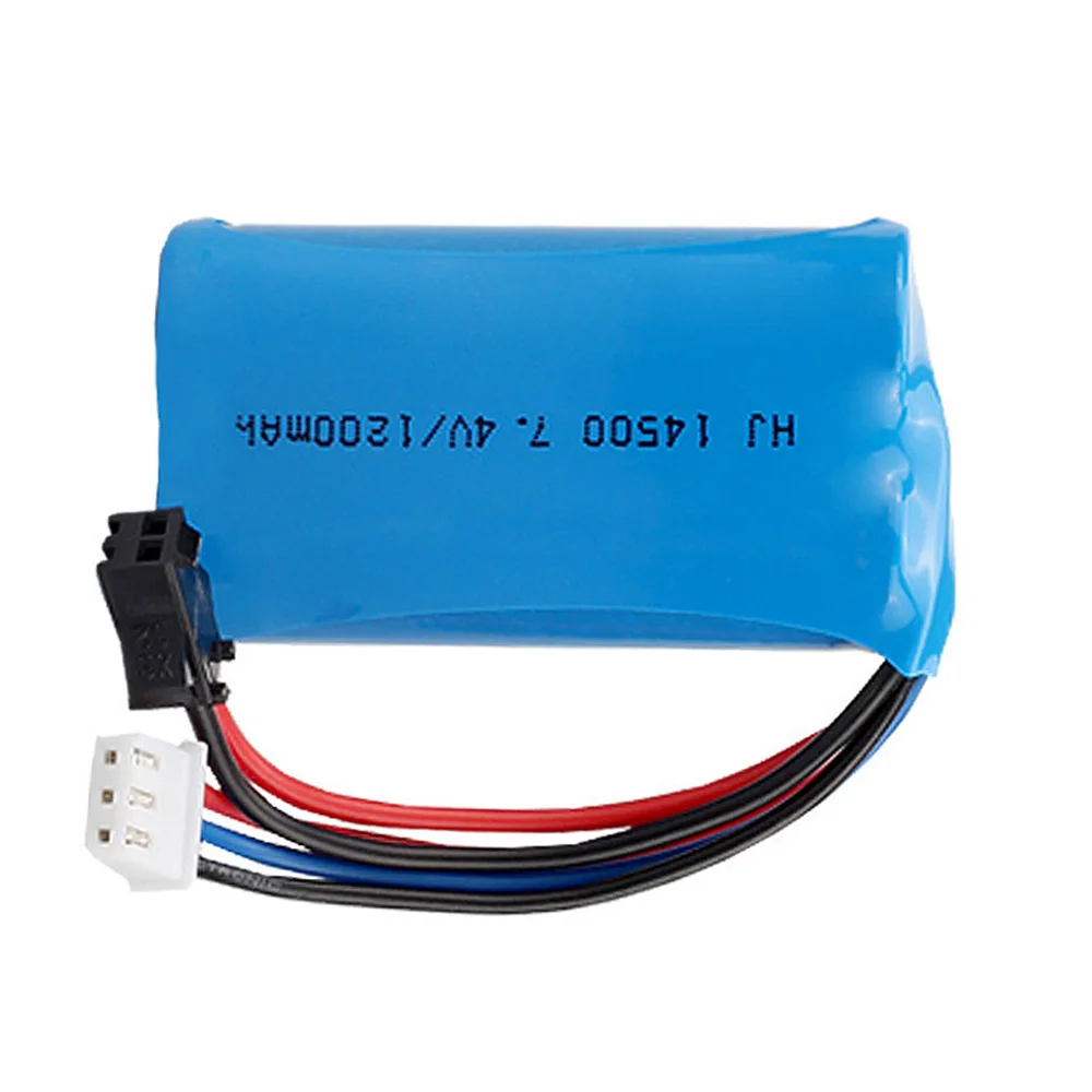 7.4V 1200mAh Li-ion battery with Charger for Electric Toys water bullet gun toys accessory 7.4 V 2S battery for Vehicles RC toys