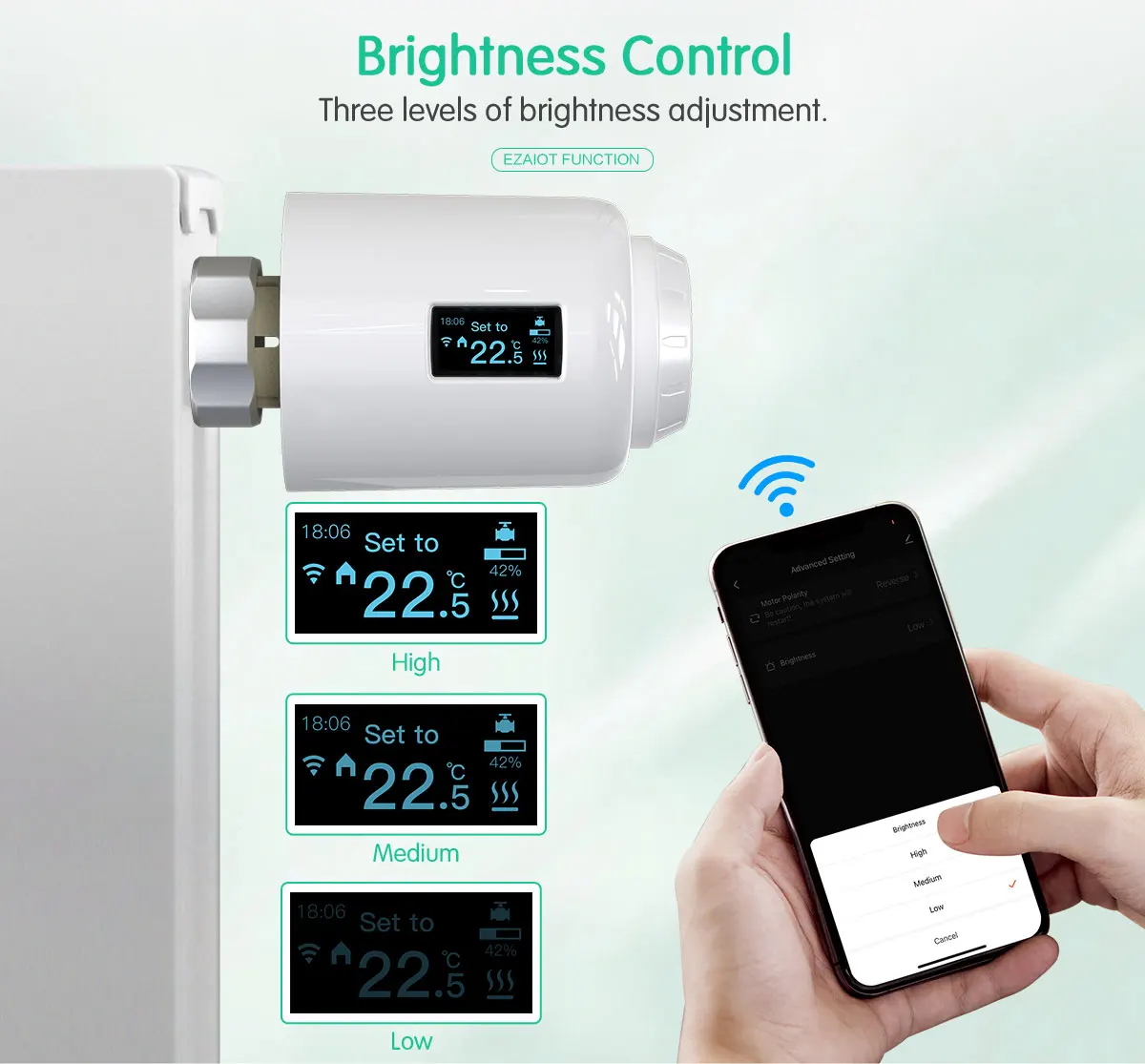 TRV Tuya Radiator Actuator Valve Bluetooth Smart Programmable Thermostat Temperature Heater Control Alexa Google Home Voice