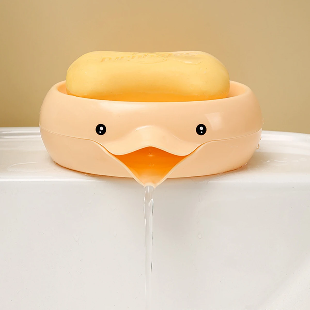 New self draining soap box double-layer soap box cute duck shaped Pp material drainage box storage box