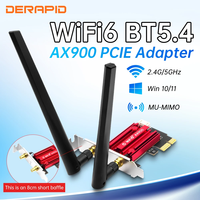 Fenvi Dual Band WiFi 6 AX900 Bluetooth 5.4 PCI-Express Wireless Adapter 8cm Low Bracke Network Card for Desktop Windows 10/11