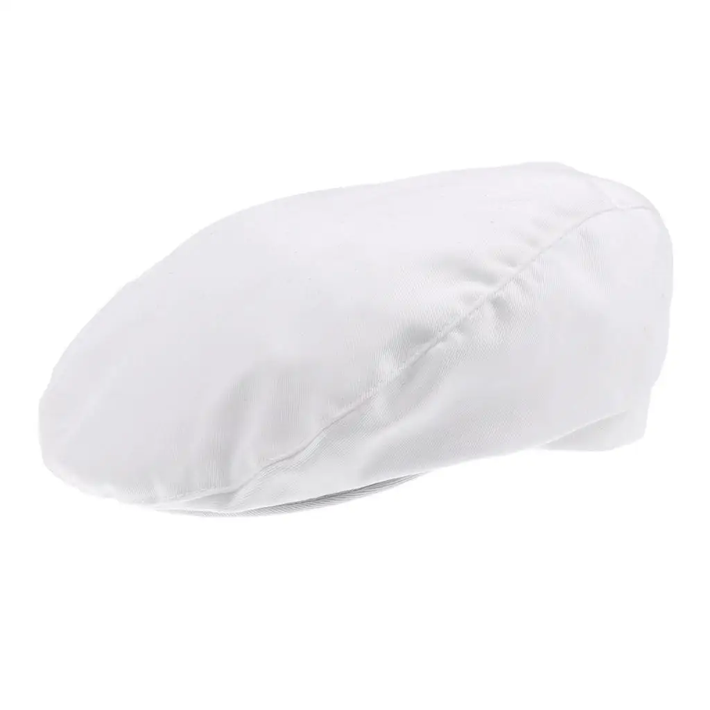 Unisex Cotton Baker Chef Cap Newsboy Adjustable Beret Hat Kitchen Hat for Food Service Cooks