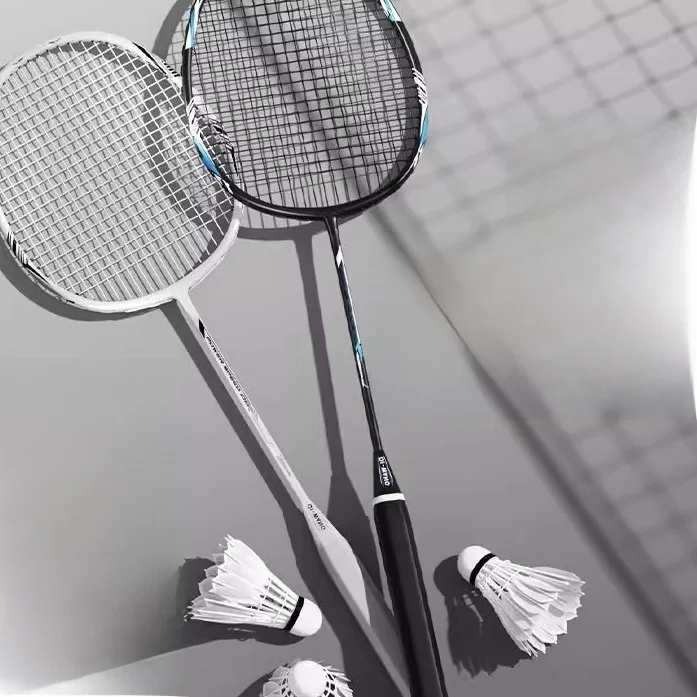 professional-badminton-racket-set-ultra-light-high-strength-carbon-fiber-double-pack-long-lasting-aesthetic-value