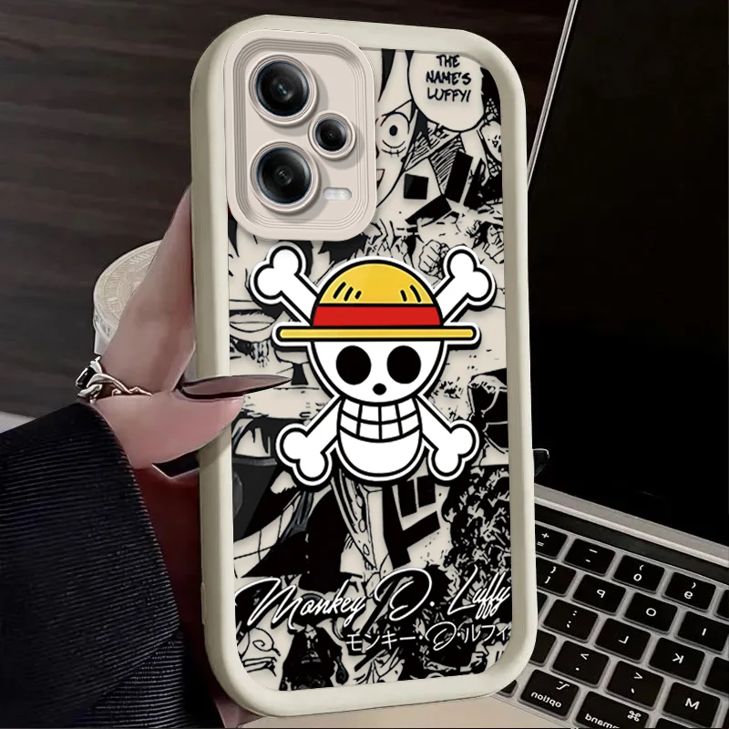 Anime O-One Pieces Skull Phone Case For Xiaomi Redmi Note 13 12 11 Pro Plus 5G 12S 11S 10S 10 9 9S 8 12C 13C 4G Silicone Cover