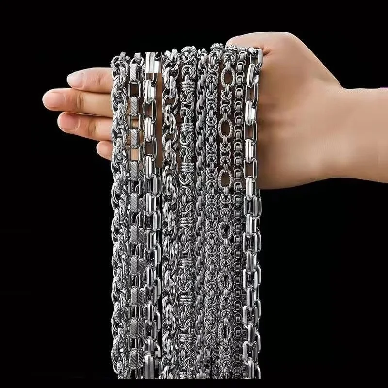New DIY Cuban Chain Necklace for Men Women 316L Stainless Steel Jewelry