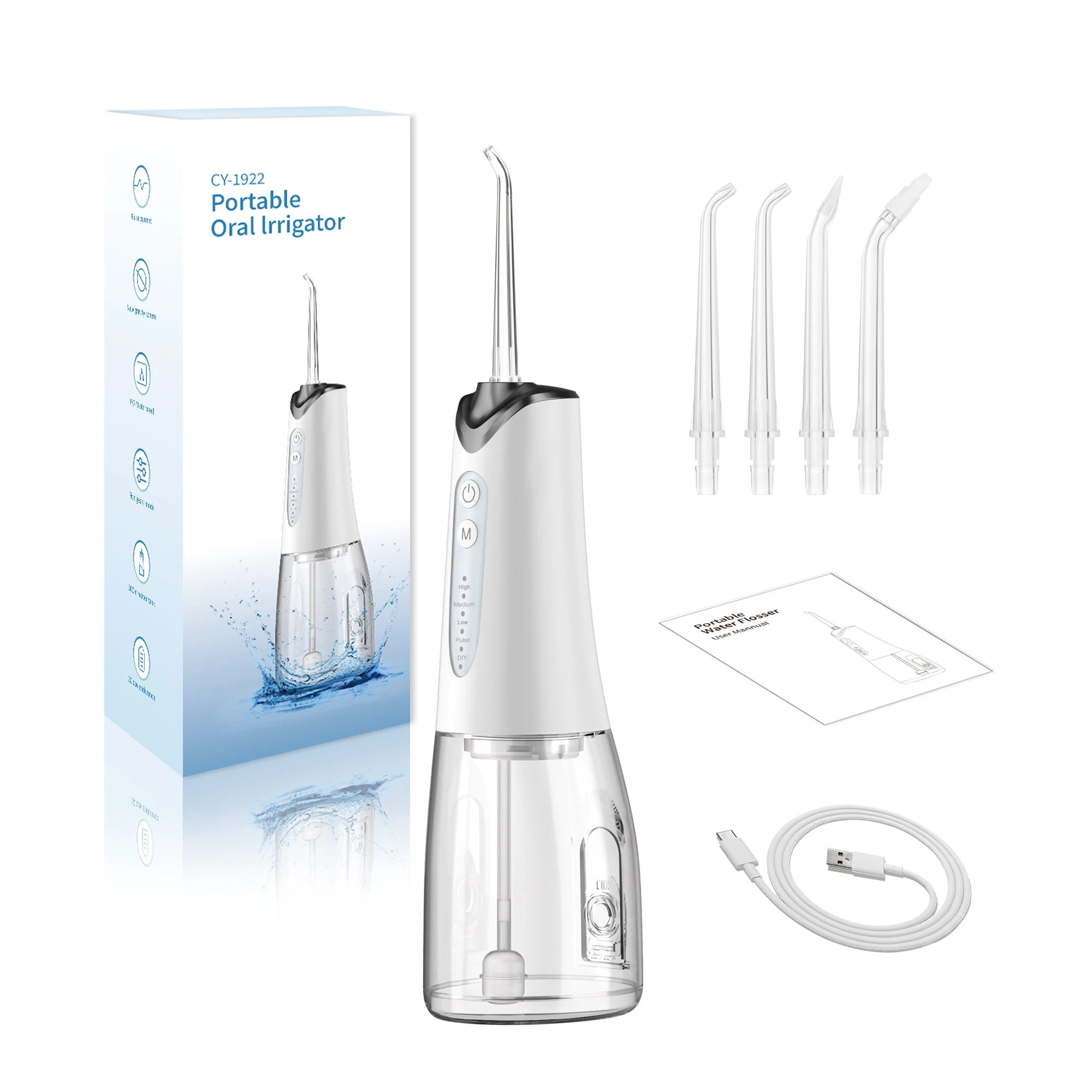 Shenzhen Factory Water Flosser Electric USB Rechargeable Dental Water Jet  Oral Cleaning Oral Irrigator