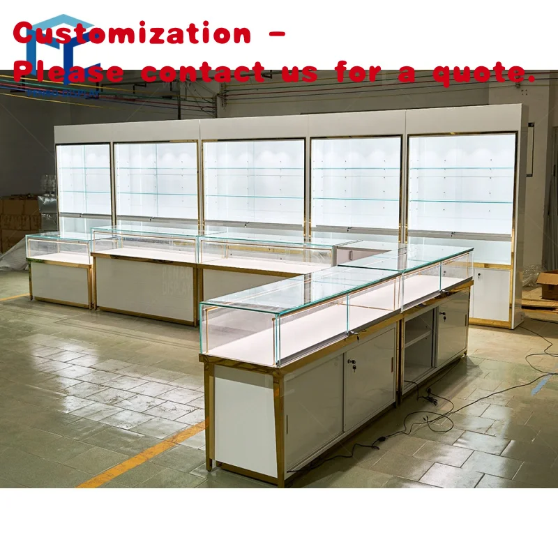 

custom.Guangzhou Showcase Customized Necklace Jewellery Shop Display Cabinets Wood and Showcase Busi