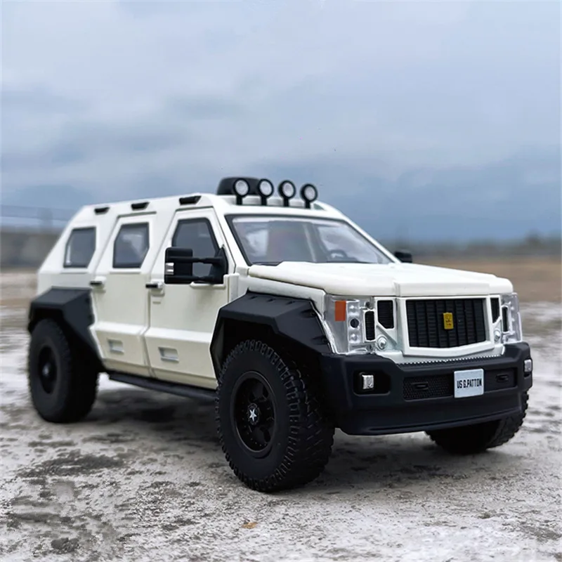 

1:32 G.PATTON GX Alloy Armored Car Model Diecast Off-road Vehicles Car Metal Explosion Proof Car Model Sound Light Kids Toy Gift