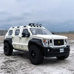 1:32 G.PATTON GX Alloy Armored Car Model Diecast Off-road Vehicles Car Metal Explosion Proof Car Model Sound Light Kids Toy Gift