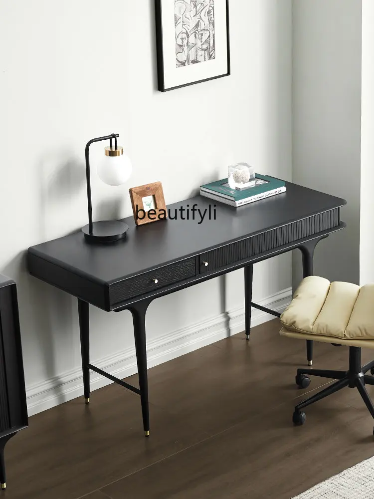 Nordic Solid Wood Desk Writing Desk Small Apartment Home Study Computer Desk