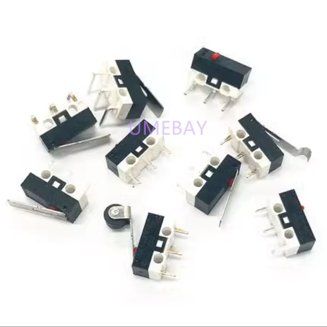 20PCS   Mouse switch micro touch three legged handle less straight handle curved handle roller left and right curved foot 1A sma