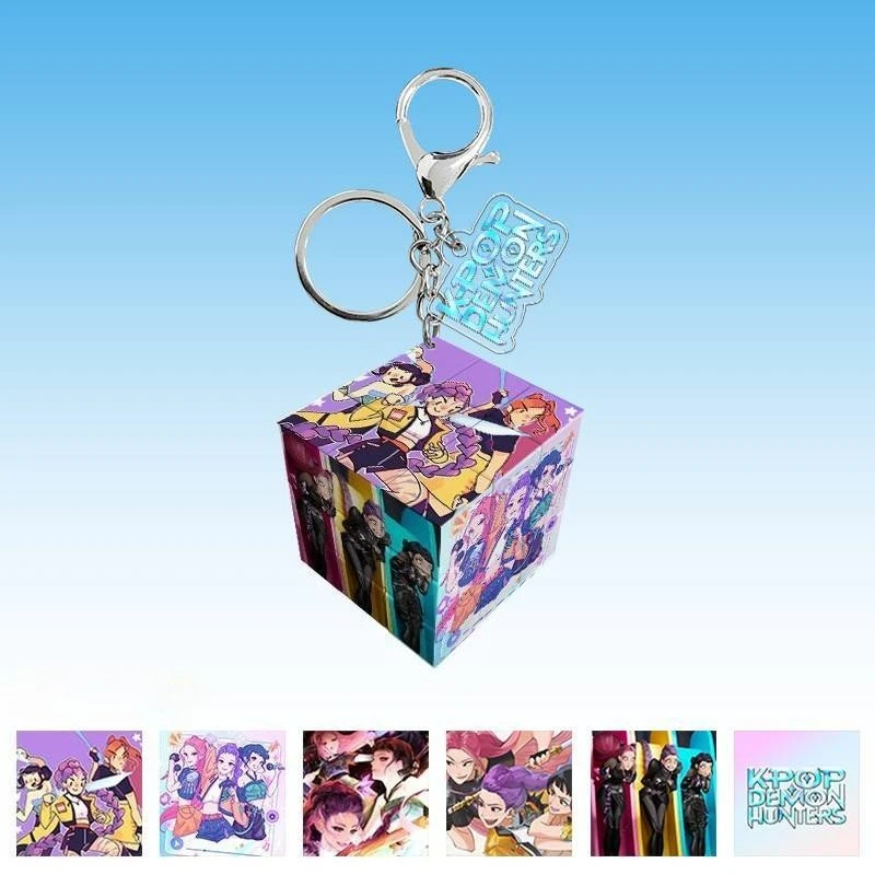 KPop شيطان الصيادين رومي آبي ساجا شخصية الإبداعية لغز لعبة المفاتيح زوجين على ظهره الاكريليك الديكور هدية رائعة
