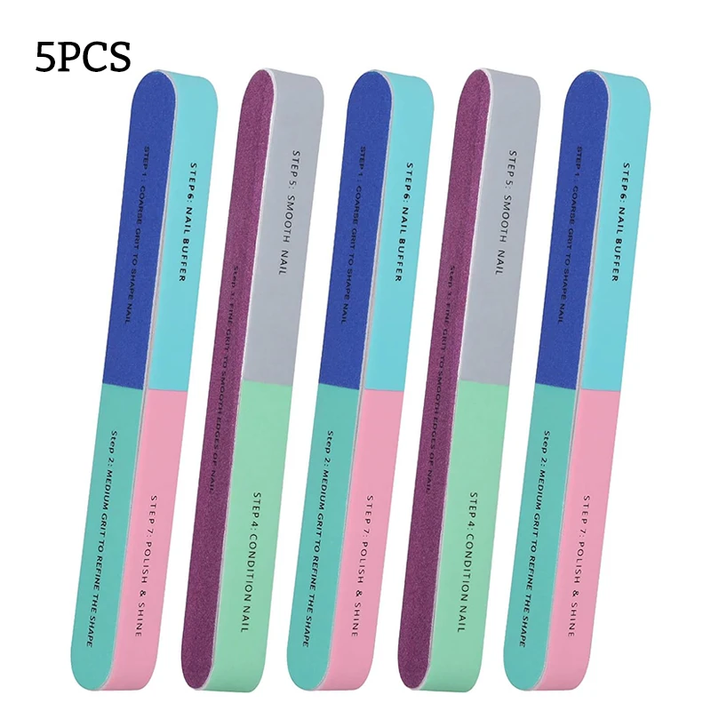 10/3Pcs Nagel Puffer Block 7 Weg Nagel Dateien Professionelle Nagel Pflege Werkzeuge Bunte Polieren Block Polierer maniküre Schleif Werkzeug