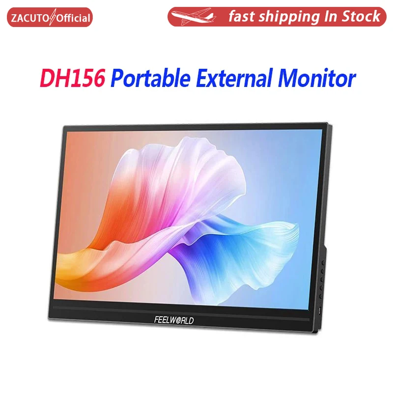 

FEELWORLD DH156 Monitor 15.6inch Portable External Monitor FHD 1920x1080 USB-C Input Lightweight Slim Frame Full HD IPS Monitor